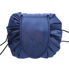 Ленивая нейлоновая косметичка-мешок на липучке, цвет синий