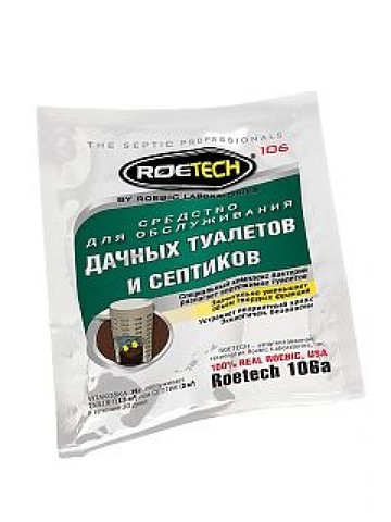 Средство Roetech 106a для обслуживания дачных туалетов и септиков