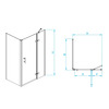 RGW 41087709-084L Душевой уголок RGW PA-77B L (PA-07B L + Z-050-2B) Чёрный Прозрачное(Принт)
