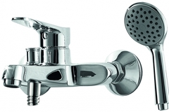 СМЕСИТЕЛЬ ДЛЯ ВАННЫ С КОРОТКИМ ИЗЛИВОМ И АКСЕССУАРАМИ BRAVAT ECO F6111147C-B