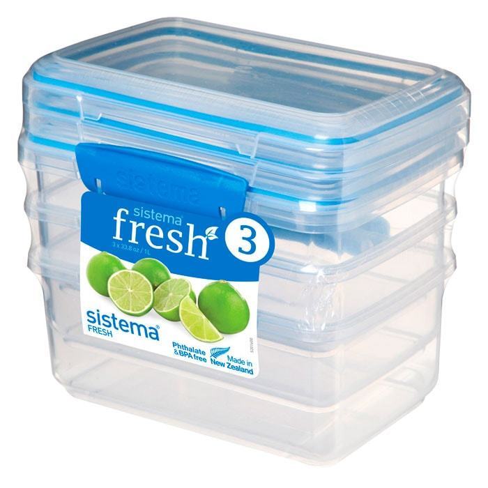 Набор пищевых контейнеров Sistema "Fresh"1л, 3шт.