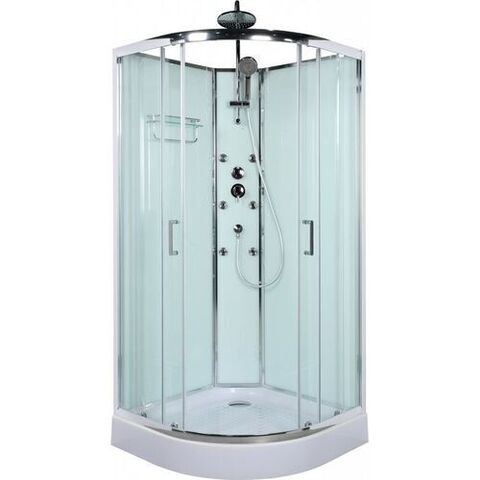 BelBagno UNO-CAB-R-2-90-P-CR Душевая кабина с задними стенками, матовое, хром