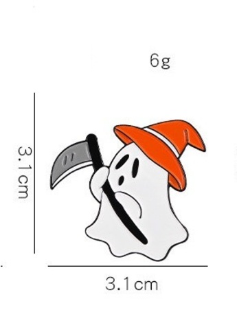 Значок металлический Хэллоуин Привидение