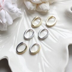 Швензы Конго, овальные 17*13 мм, родий Ш266