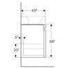 Geberit 869850000+122185000 869850000+122185000 Комплект Renova Nr. 1 Plan шкафчик под раковину 776х586х438 мм белый глянец с раковиной 122185000