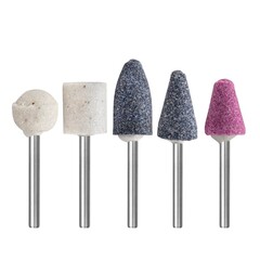 31-3-013 Набор шарошек оксид алюминия, хвостовик 3мм, 12х12, 14х14, 11х21, 12х20, 12х15, 5шт (РемоКолор)