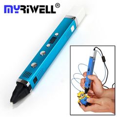 3D ручка Myriwell RP100С + 120 м пластика + трафареты