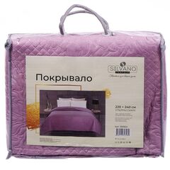 Покрывало евро, 220х240 см, 100%пэ, стеган, Silvano, Ультрасоник Элегия, пудр-лилов