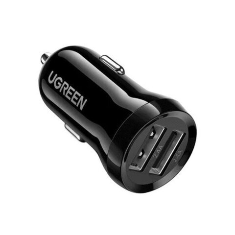 Автозарядка UGREEN Dual USB Car Charger с разъемами 2x USB-A черный ED018
