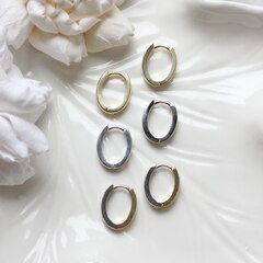 Швензы Конго, овальные 17*13 мм, родий Ш266