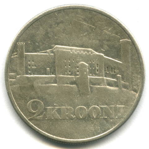 2 кроны 1930 Эстония F-VF (Замок Тоомпеа) Серебро