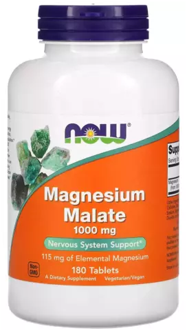 now Magnesium Malate  1000 мг  (МАГНИЙ малат) 180 шт. c iHerb