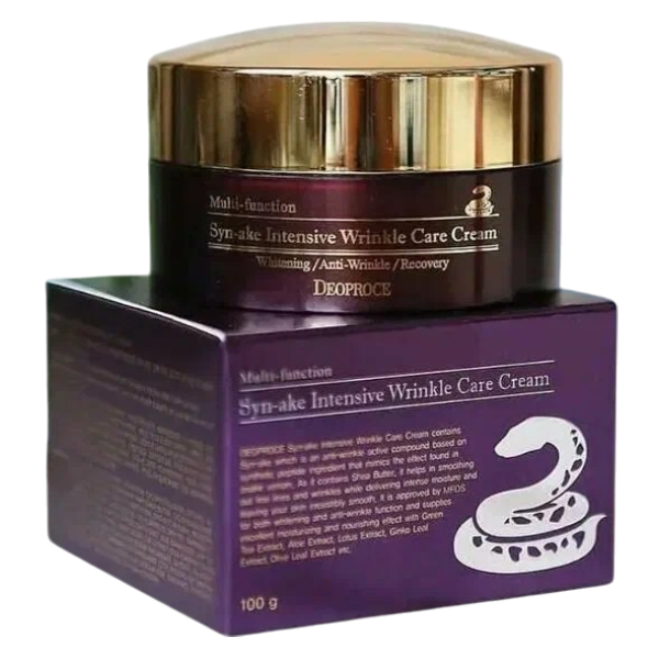 Крем для лица со змеиным ядом, Deoproce Syn-ake Intensive Wrinkle Care Cream, 100 мл