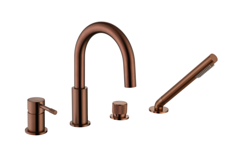 Boheme Uno 460-BRB Смеситель на борт ванны, цвет: брашированная бронза