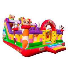 Коммерческий надувной батут «Весёлая компания»,  8*6*5 м.