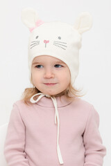 шапка  для девочки  КВ 20375/молочный