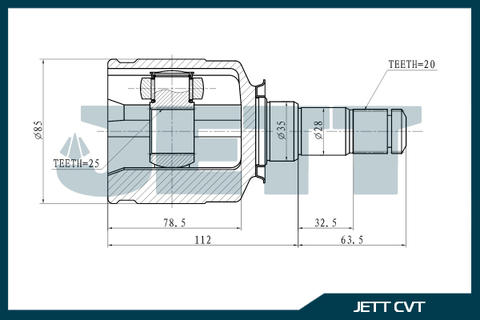 ШРУС внутренний JETT V40-9040