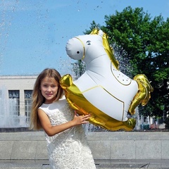 К Фигура, Лошадка-Качалка, Белый, 37''/94 см, 1 шт. (В упаковке)