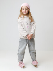 джемпер  для девочки  КР 302857/бежевый 4002 к609