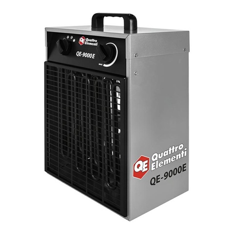 Нагреватель воздуха электрический с ТЭН QUATTRO ELEMENTI QE-9000 E (6,0/9,0 кВт, 380В-3ф, 820 м3/час) (248-566)