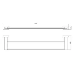Держатель для полотенец BELZ B90209 двойной, хром