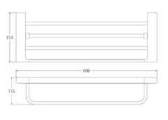 Полка для полотенец BELZ B90624, хром