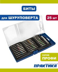 Набор бит ПРАКТИКА Профи 25 шт. ПРО (640-407)