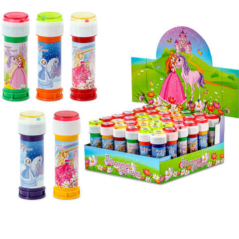 Мыльные пузыри Принцессы 1кор*6бл*36шт, 60мл