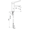 Delabie 2821LEP Смеситель ЕР BIOCLIP для раковины, В.95, без тяги, гигиенич рычаг