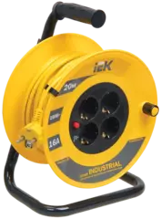 Катушка УК20 с т/з 4места 2P+PE/20м 3*1,5 Industrial ИЭК  WKP15-16-04-20