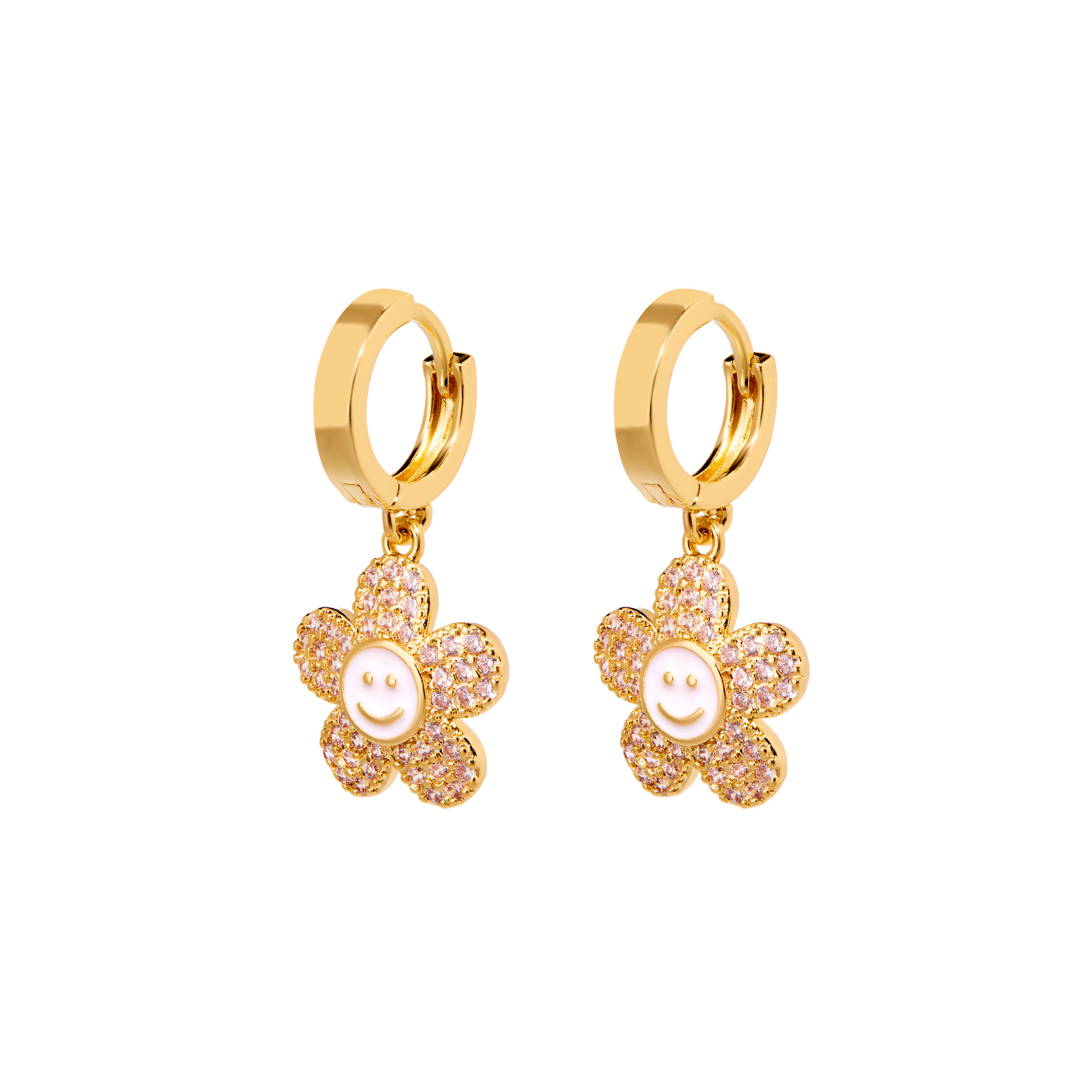 

Серьги Smiley Enamel Flower Earrings