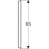 Зеркало с подсветкой Geberit Option Basic, подсветка сверху: B=120см, H=65см