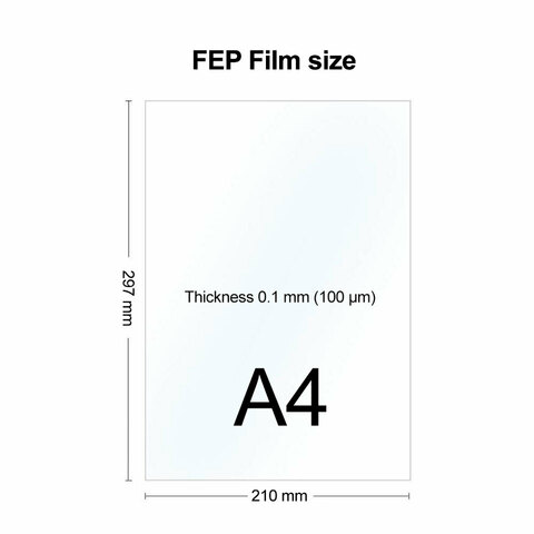 Комплект FEP-пленок SMOLA А4 для 3D принтера (210х297 мм, 100 мкм, 3 шт)