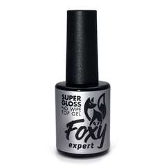 Верхнее покрытие без липкого слоя SUPER GLOSS (No wipe top gel SUPER GLOSS), 15 ml