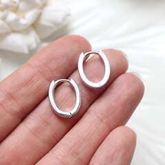 Швензы Конго, овальные 17*13 мм, родий Ш266