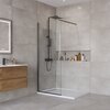 BelBagno KRAFT-L-1-120-C-NERO KRAFT-L-1-120-C-NERO Душевая перегородка с односторонним входом, стекло прозрачное, профиль чёрный, 1200x1950 мм