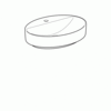 Geberit VariForm Раковина с установкой на столешницу овальной формы, 60х45 см, с отв. под смеситель, без отв. перелива