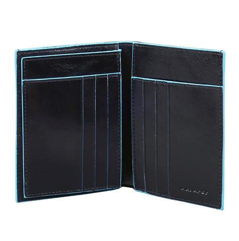 Бумажник Piquadro Blue Square, чёрный, 9,5x12,5x2 см