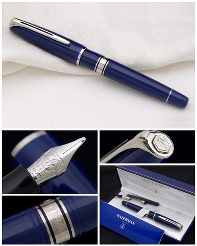 Ручка перьевая Waterman Charleston Navy Blue CT, M (S0701080)