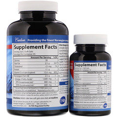 Carlson Labs, Поймано в диких условиях, Elite Omega-3 Gems, со вкусом лимона, 1600 мг, Natural Lemon Flavor, 1,600 mg, 90 + 30 (бесплатных) мягких таблеток