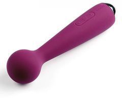 Фиолетовый вибростимулятор Mini Emma с гнущейся головкой-шаром - 16,5 см. - 
