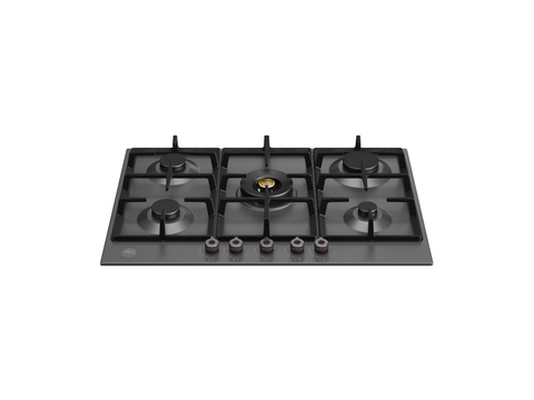 Встраиваемая газовая варочная панель Bertazzoni, конфорка wok в центре, 75 см Черный матовый