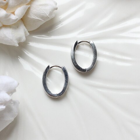 Швензы Конго, овальные 17*13 мм, родий Ш266