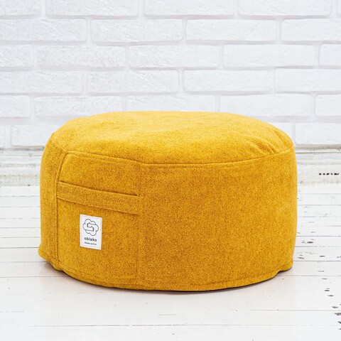 Пуф Букле (горчичный)