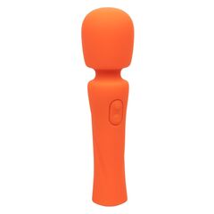 Оранжевый вибромассажер Stella Liquid Silicone Mini Massager - 14,5 см. - 