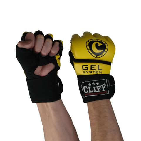 Перчатки ММА Cliff желто-черные