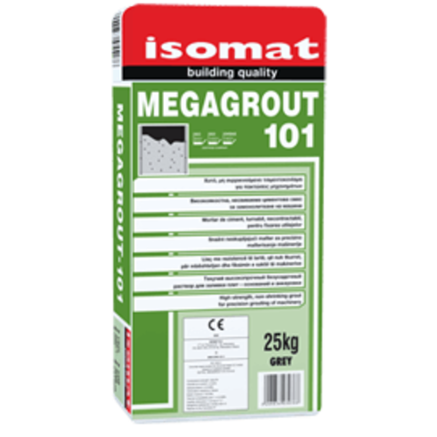 Isomat Megagrout 101/Изомат Мегаграут 101 высокопрочный безусадочный жидкий раствор для заливки плит-фундаментов под оборудование