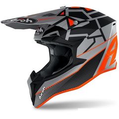 Кроссовый шлем Airoh Wraap Mood оранжево - матовый размер M (57-58)