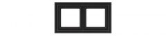 Рамка 2 постовая черный матовый LIREGUS RETRO