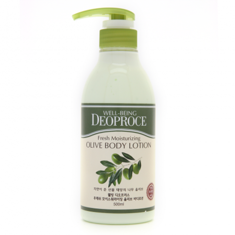 Deoproce Body Лосьон для тела с экстрактом оливы Well-Being Fresh Moisturizing Olive Body Lotion 500ml